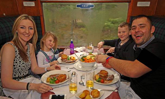 Enjoy a family lunch for Mother's Day aboard a steam engine.