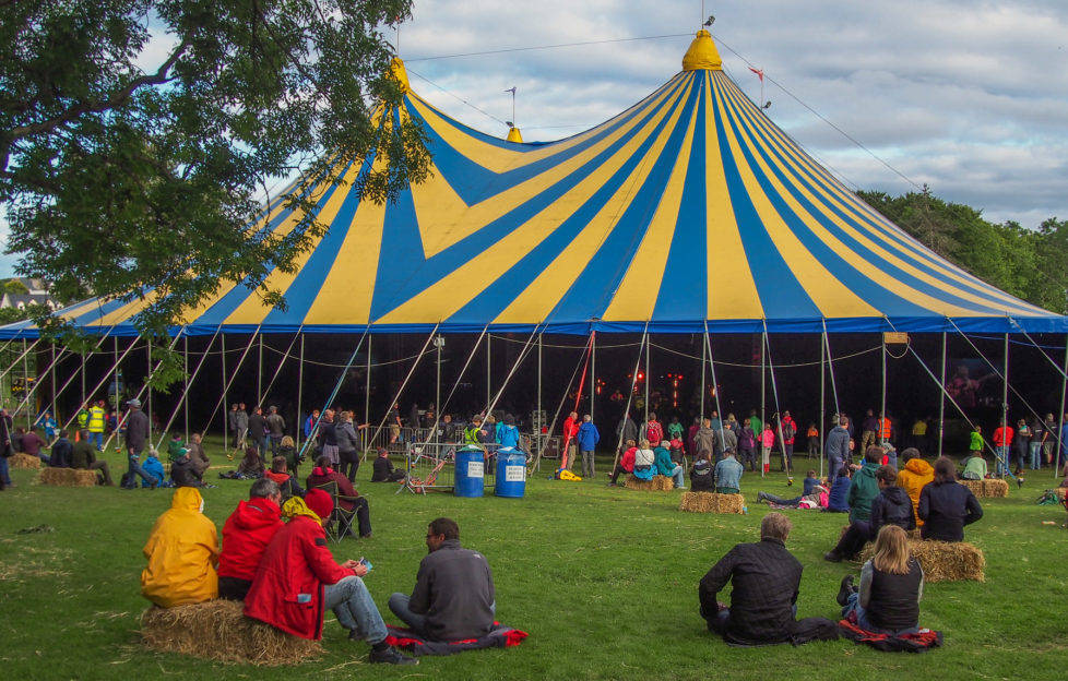 The main tent of the Hebridean Celtic Festival