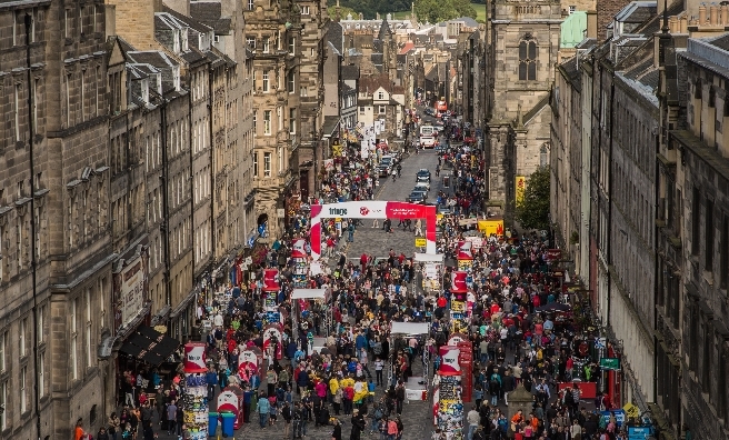 The Royal Mile's the place to be during the Edinburgh Festivals