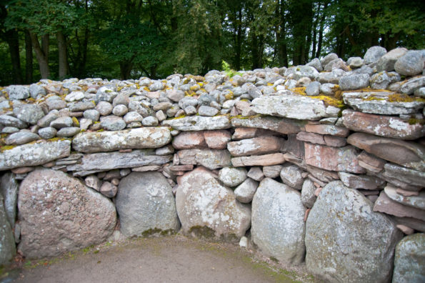 4,000 year old brickwork of The Cairns of Bulnuaran of Clava. Pic credit: Shutterstock.
